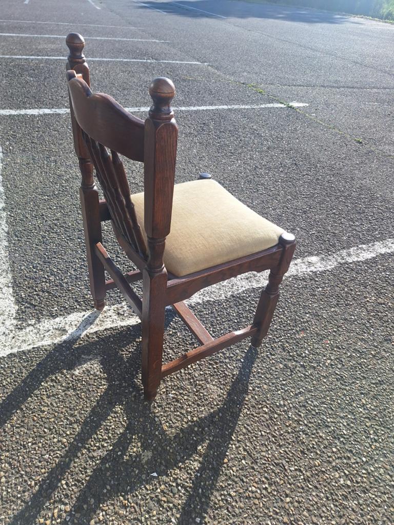 4 eiken eetkamerstoelen, Antiek en Kunst, Ophalen
