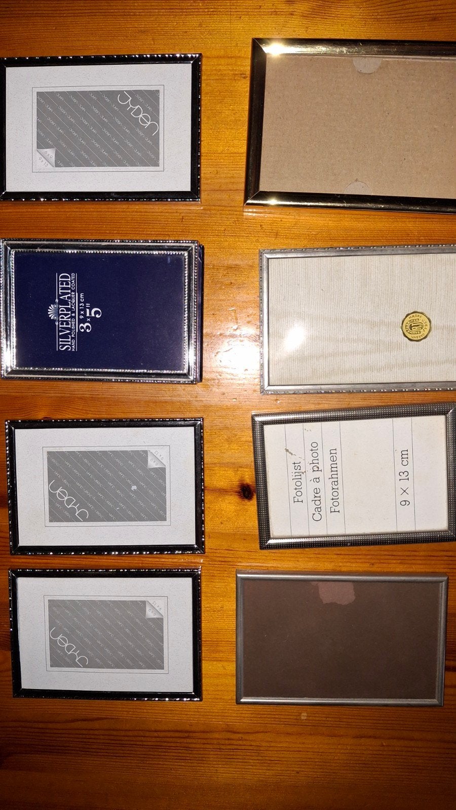 Verzilverde en metalen fotolijstjes - Diverse maten, Zilver, Zilver, Standaard fotolijst, Ophalen of Verzenden