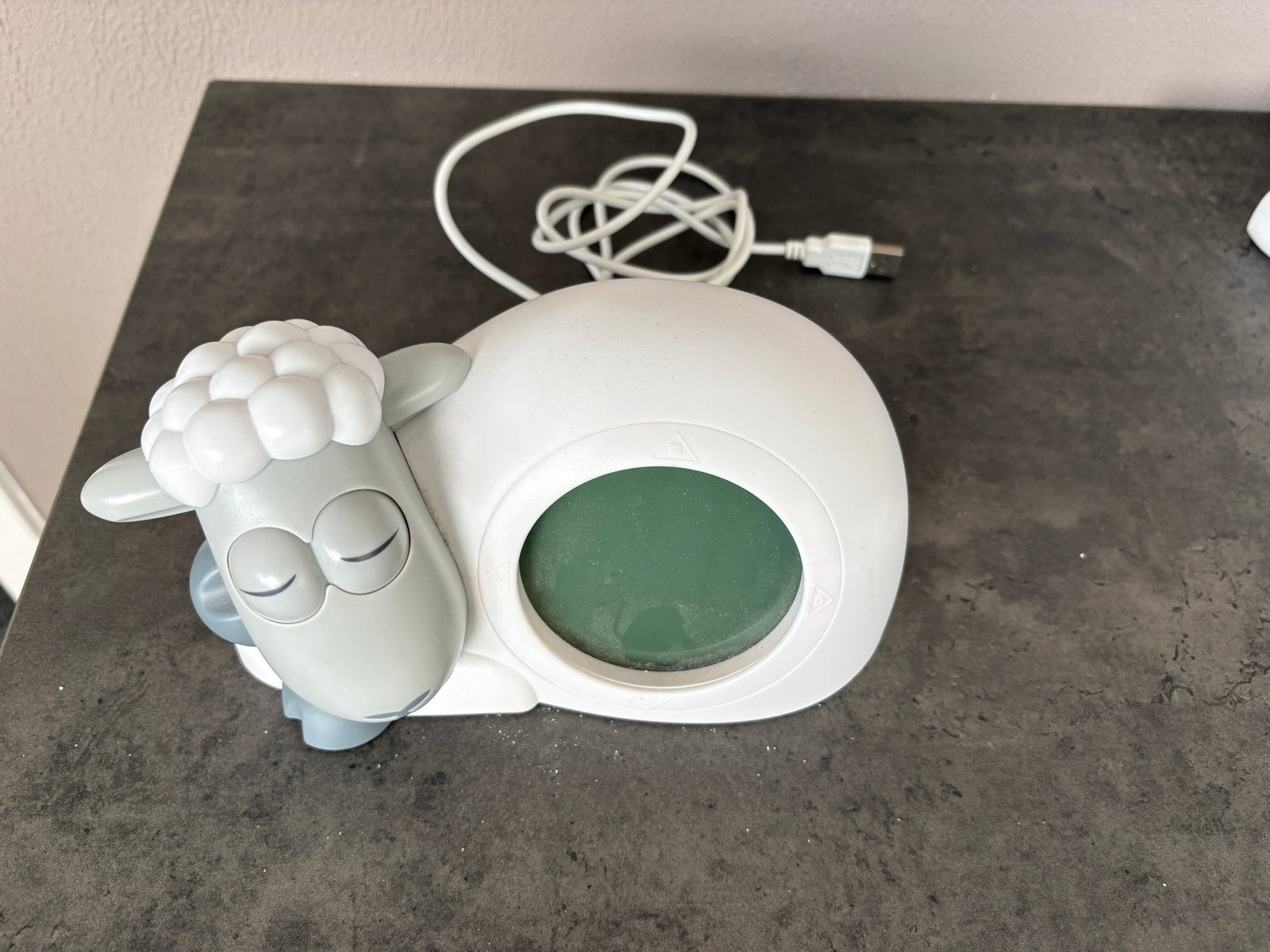 Zazu Schaap Slaaptrainer/Wekker - Goedwerkend, Ophalen, Gebruikt, Wit, Werkt op batterijen