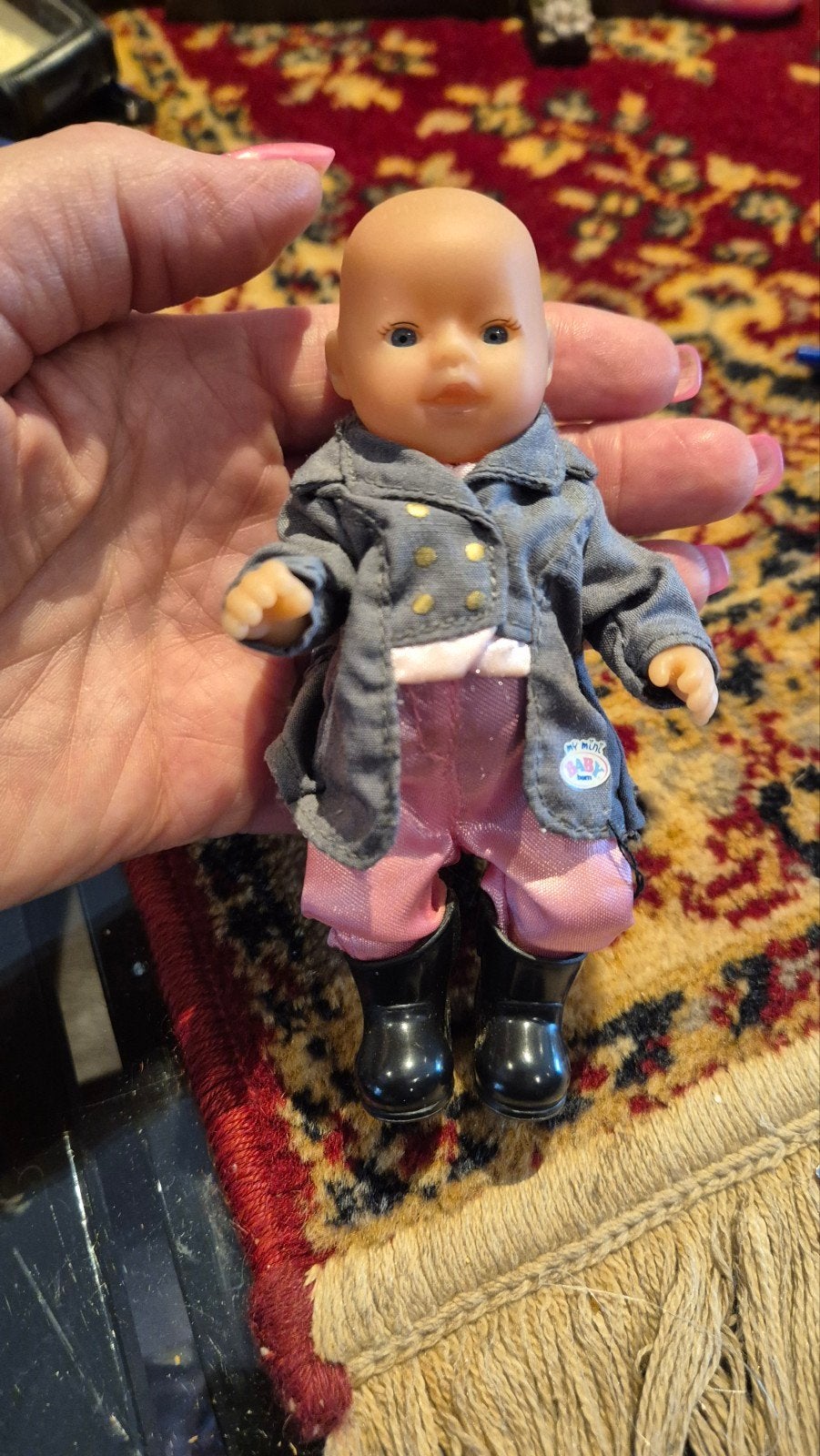 Mini Baby Born popje met kleding en laarsjes, Ophalen of Verzenden, Gebruikt