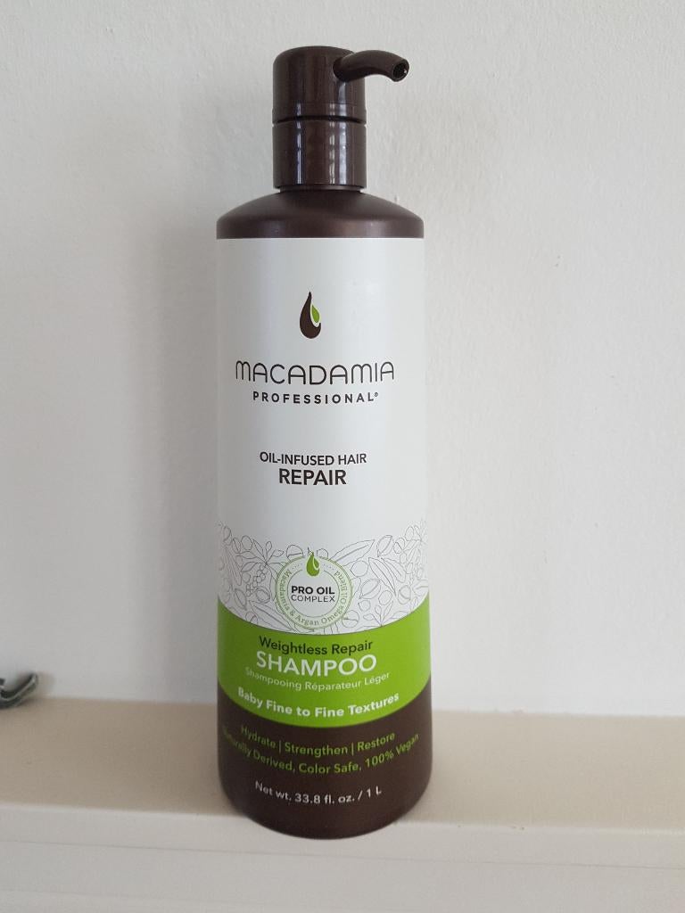 Macadamia Natural Oil Weightless Repair Shampoo 1L, Ophalen of Verzenden, Nieuw, Shampoo of Conditioner