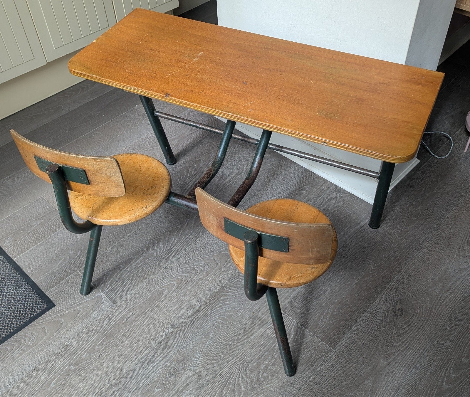 prachtige vintage school bank, Antiek en Kunst, Ophalen of Verzenden