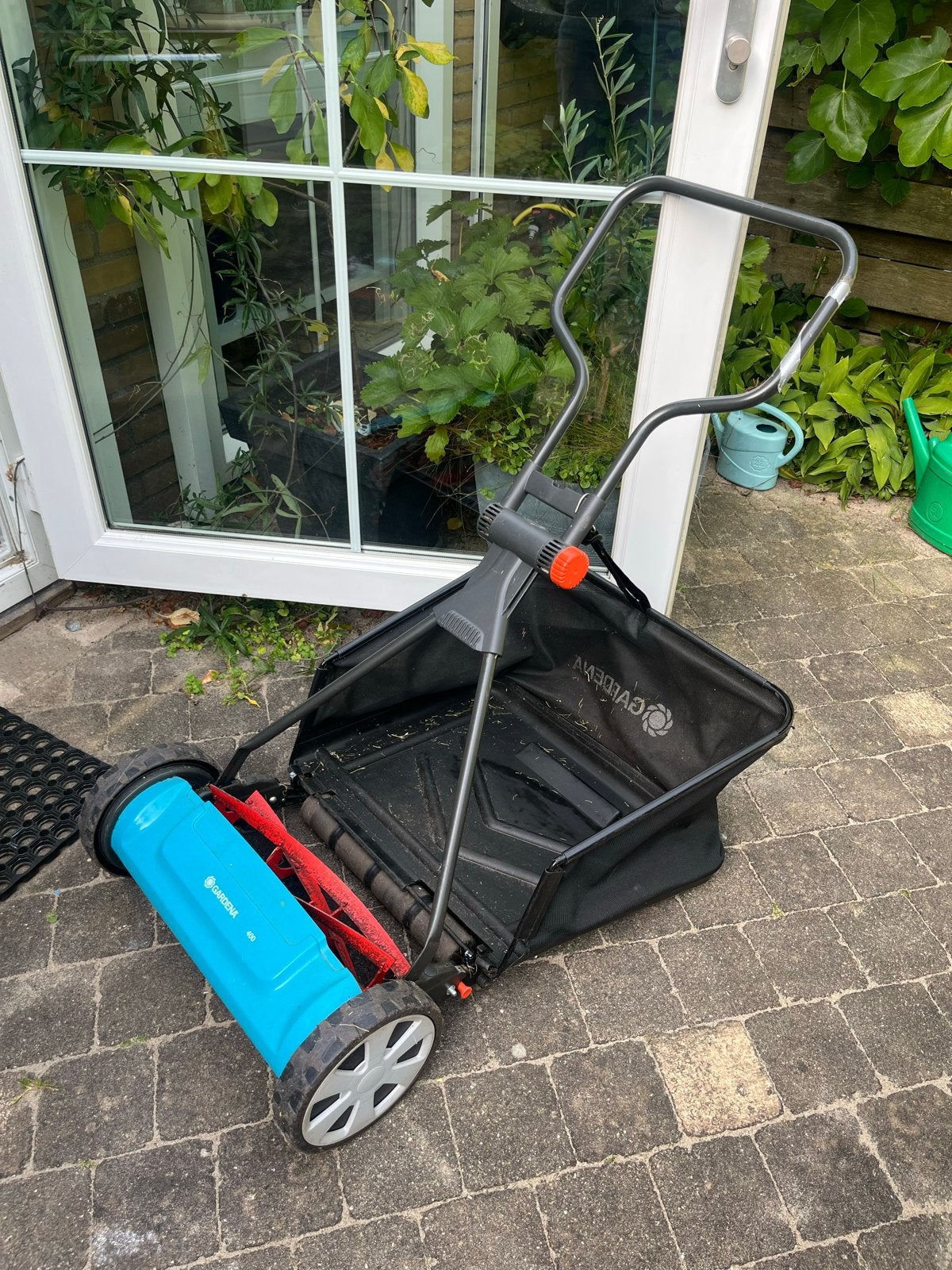 Gardena Handgrasmaaier 400C met opvangzak, Ophalen, Gebruikt, Handgrasmaaier, Opvangzak