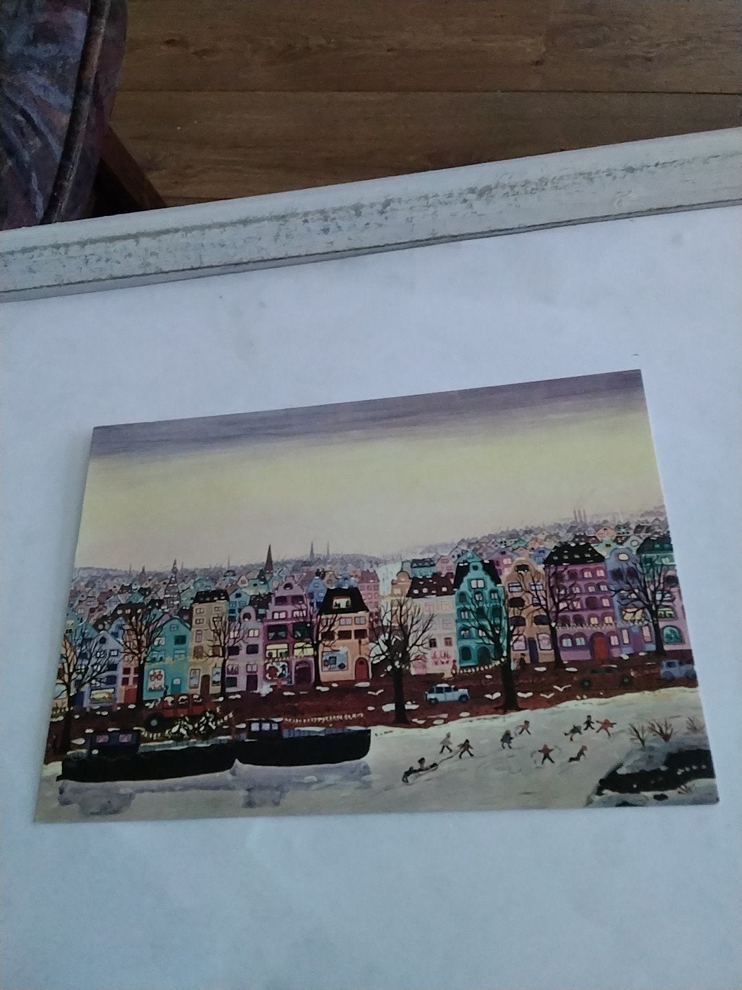 Vintage Kerstkaart Cathe Waller - Parijs, Verzamelen, Ophalen of Verzenden, 1960 tot 1980, Ongelopen