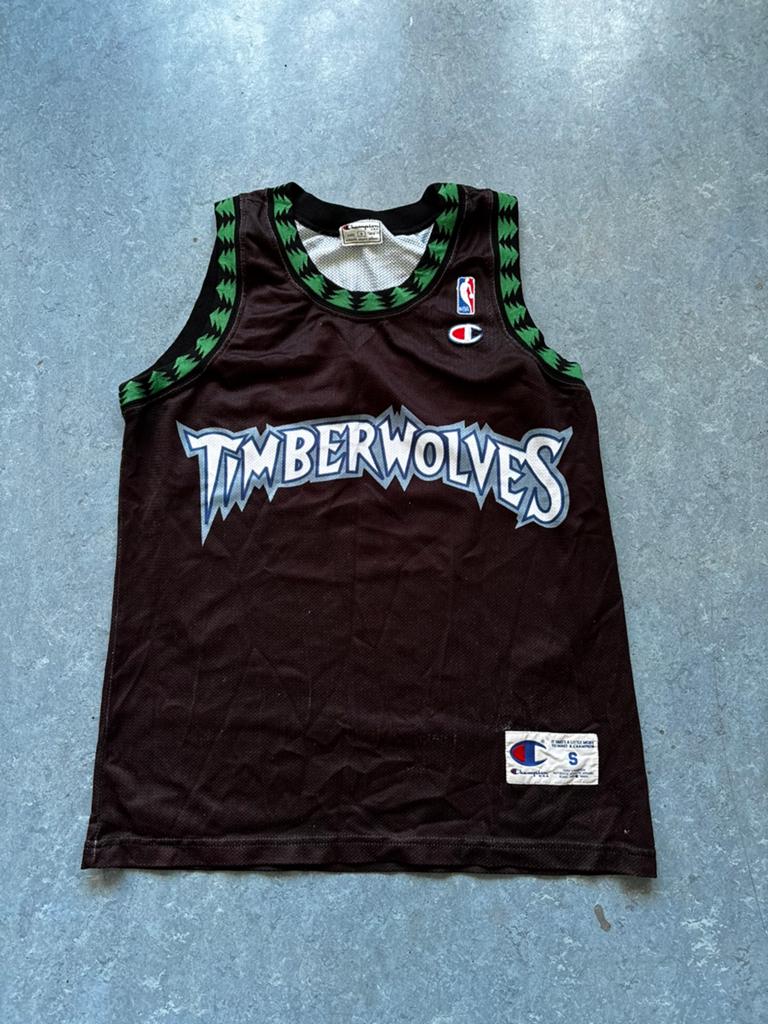 Vintage Timberwolves NBA, Verzenden, Zwart, Overige typen, Gedragen