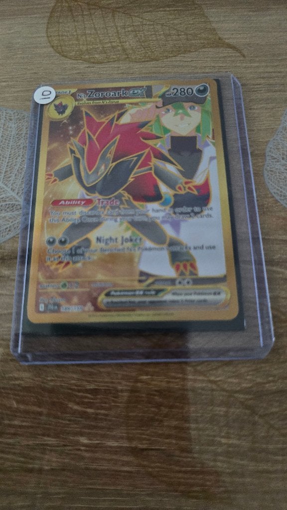Pokemon N's Zoroark ex  set Journey Together, Ophalen of Verzenden, Zo goed als nieuw, Losse kaart