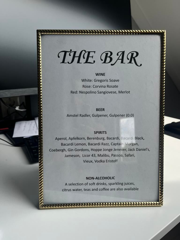 Bruiloft decoratie fotolijst A4 bar menu, Ophalen, Zo goed als nieuw