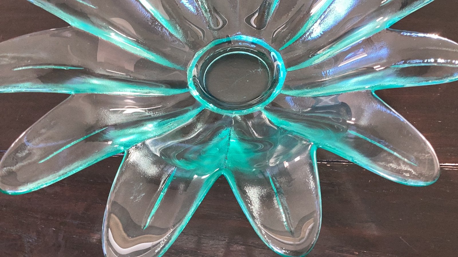 Glazen schaal groen, Antiek en Kunst, Antiek | Glas en Kristal, Ophalen of Verzenden