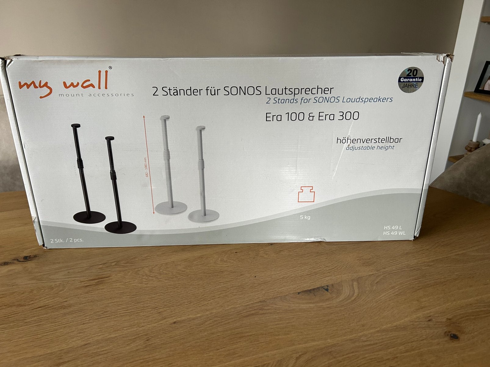 Set My Wall HS49L Standaards t.b.v. Era 100/300 - Zwart, Overige typen, Nieuw, Ophalen of Verzenden, Sonos