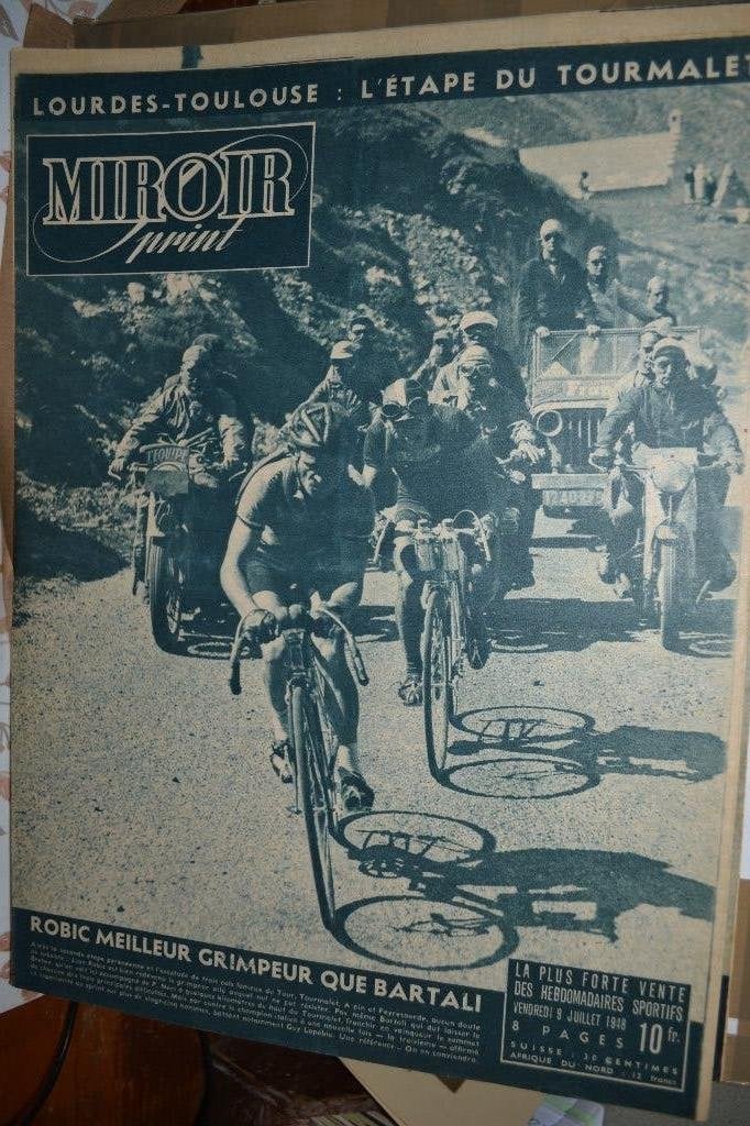 krant  frankrijk 1948 sport wielrennen fietsen motor auto, Ophalen of Verzenden, Gelezen, Krant