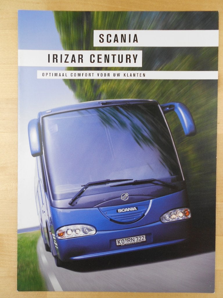 Scania Irizar Century Brochure 2003 – Bus Touringcar, Ophalen of Verzenden, Zo goed als nieuw, Overige merken, Scania