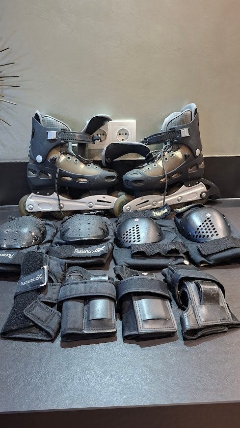 Roces Inline Skates Maat 40 + dubbele bescherming Nijdam, Gebruikt, Roces, Ophalen of Verzenden, Inline skates 4 wielen