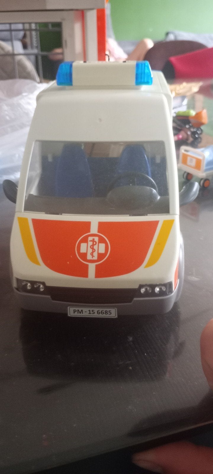 Playmobil Ziekenhuis met ambulance, helikopter en figuren, Ophalen, Gebruikt, Gebouw, Complete set