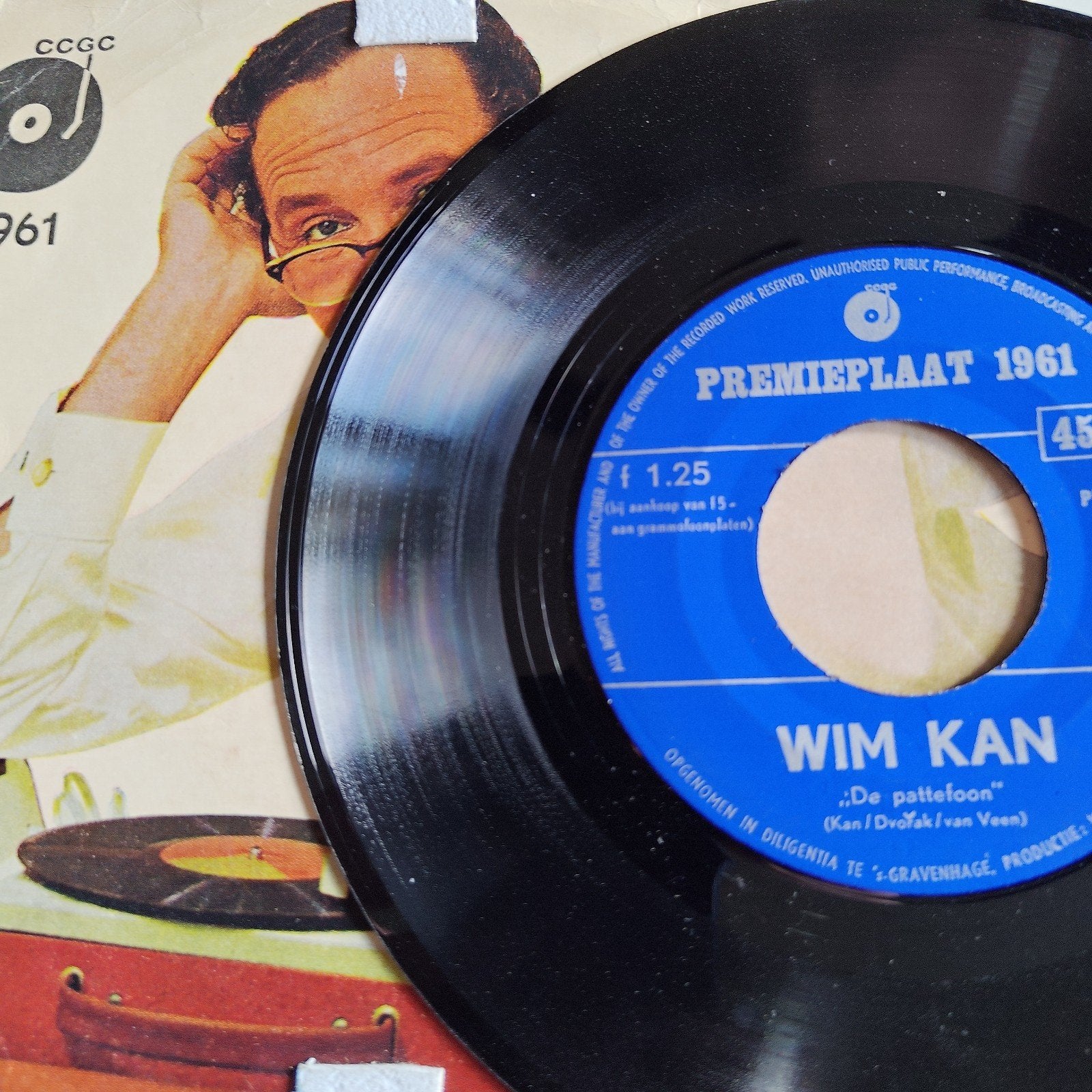 Wim Kan & Toon Hermans - Premieplaat 1961 (EP), Gebruikt, Originele persing, 7 inch, Ophalen of Verzenden