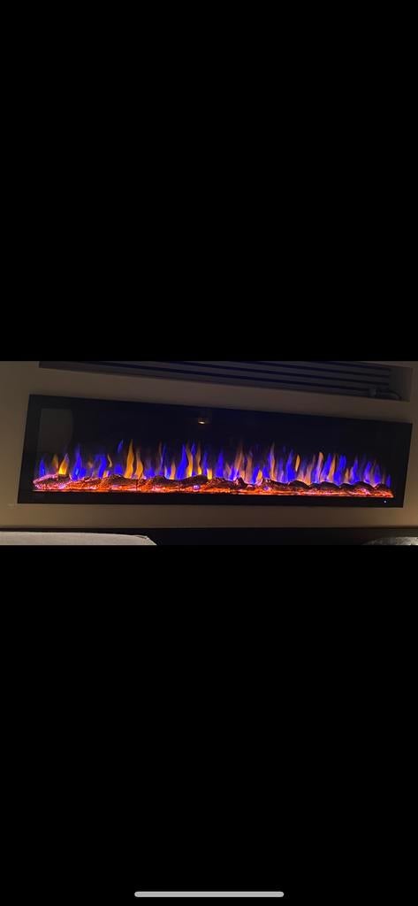 Sfeerhaard mountainsflame 183 cm, Huis en Inrichting, Haarden, Ophalen, Gebruikt, Hangende haard, Elektrische haard