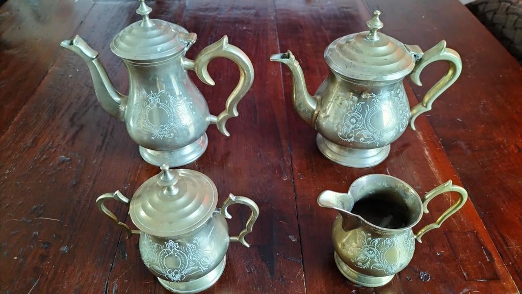 Oude Turkse koffie thee service Koffiepot theepot, Ophalen of Verzenden