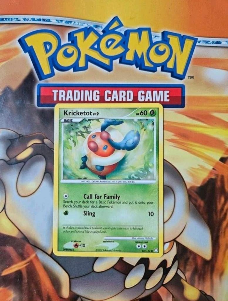 Kricketot 86/123 Diamond&Pearl Mysterious Treasures pokemon, Ophalen of Verzenden, Gebruikt, Losse kaart