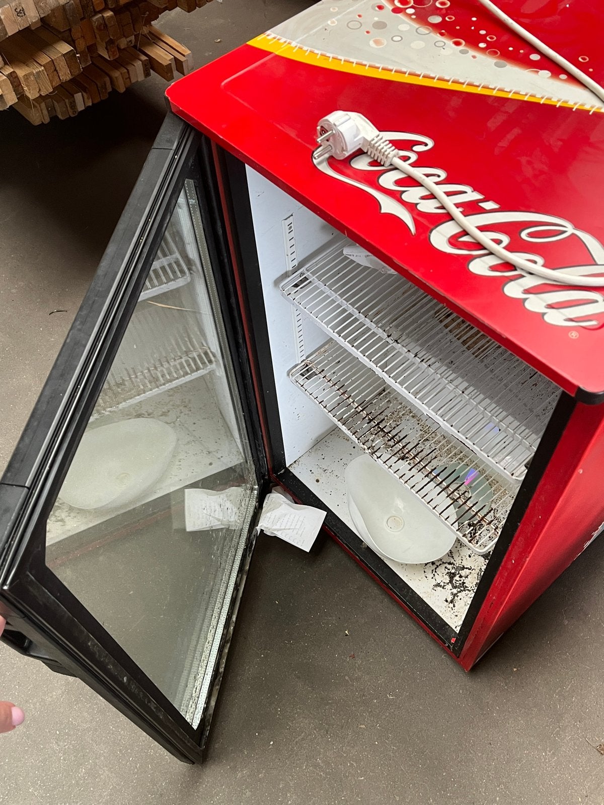 Vintage Coca-Cola koelkast 54x50x88,5cm, Ophalen, Gebruikt, Gebruiksvoorwerp