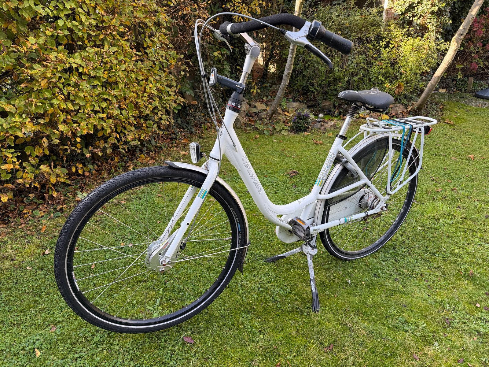 Witte Gazelle Bloom mamafiets 49 inch, Fietsen en Brommers, Fietsen | Dames | Moederfietsen, Ophalen, Gebruikt, 47 tot 50 cm, Dubbele standaard