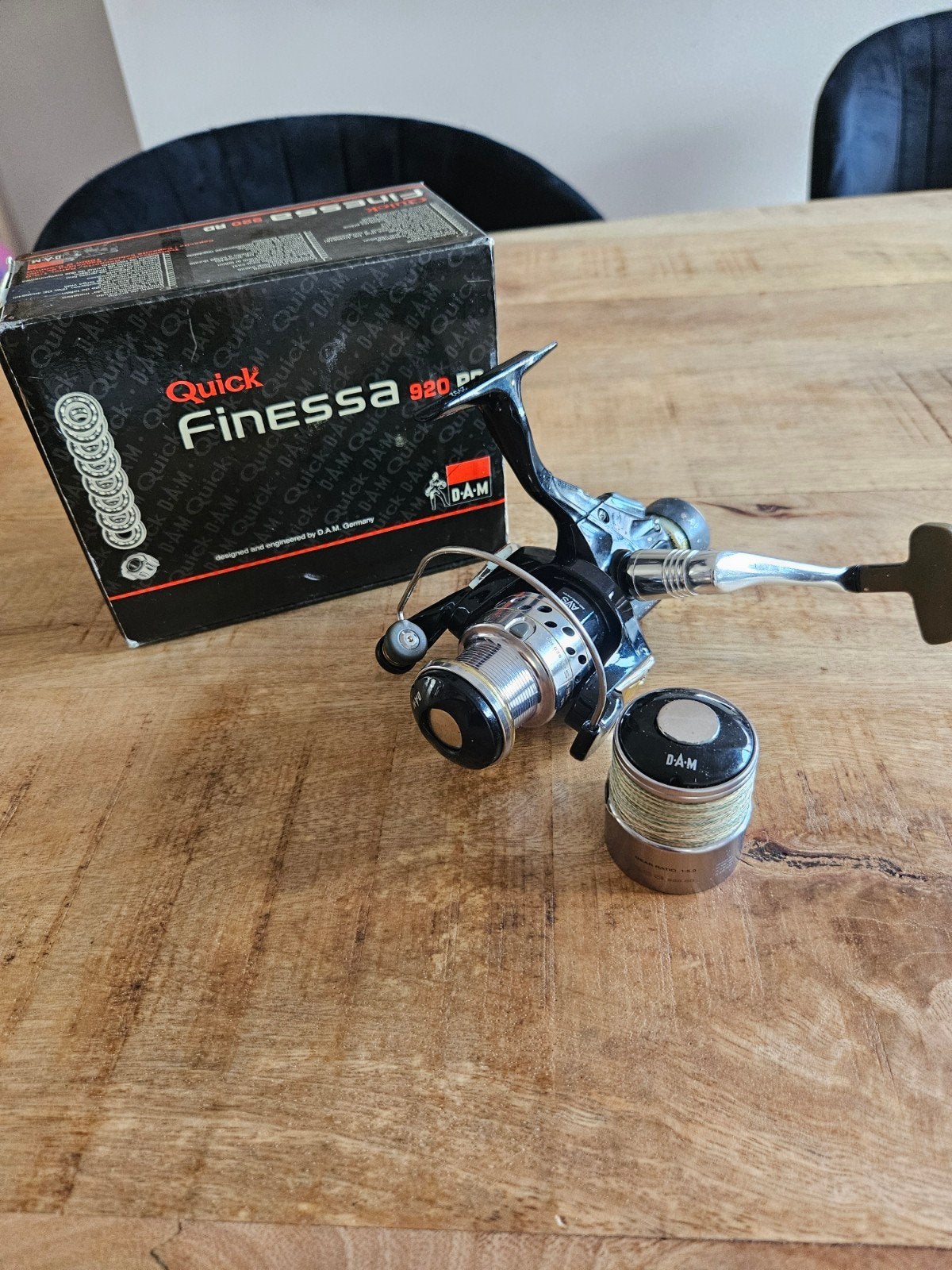 DAM Quick Finessa 920 RD Molen met extra spoel, Watersport en Boten, Ophalen of Verzenden, Zo goed als nieuw, Molen