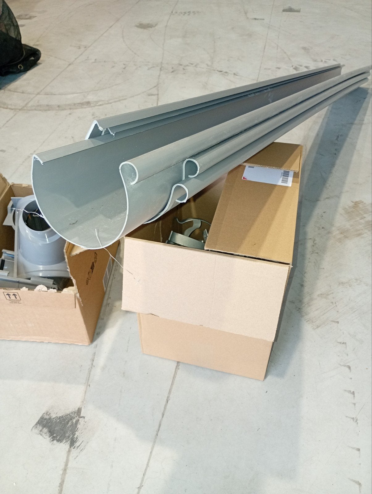 Grijze PVC Dakgoot Set - Nieuwstaat, Ophalen, Nieuw