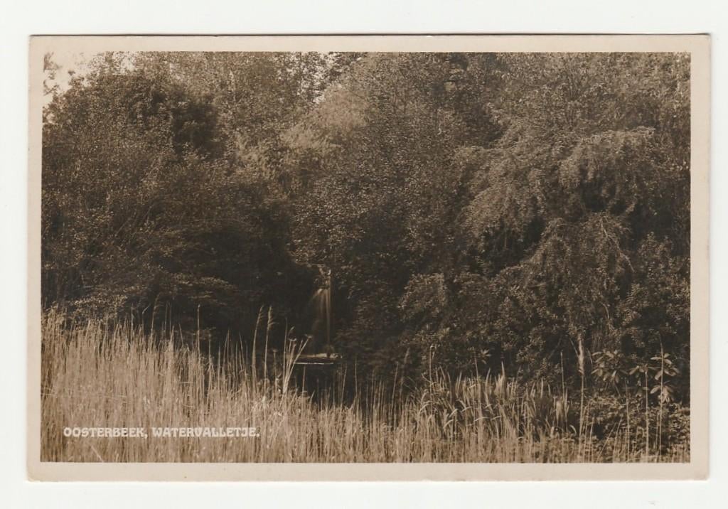 Oosterbeek - Watervalletje (kaart heeft gelopen in 1938), Ophalen of Verzenden, 1920 tot 1940, Gelopen, Gelderland