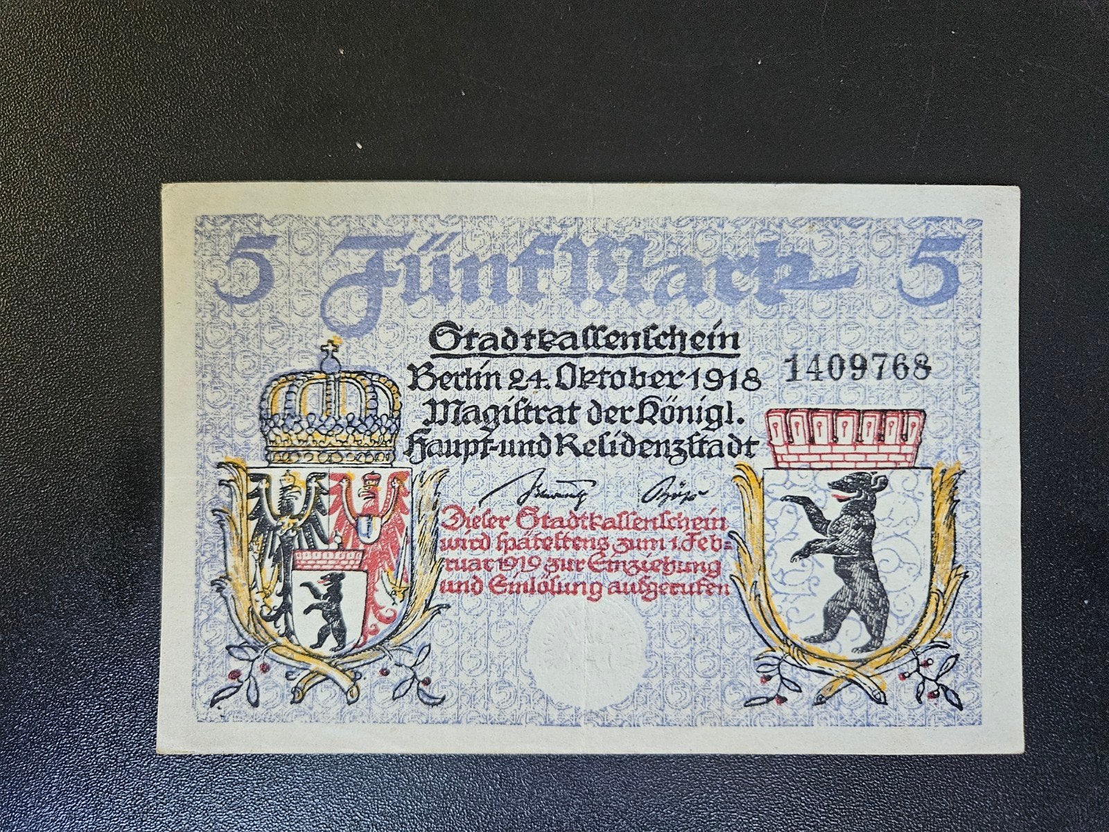 Duitsland Berlin Brandenburg 1918, Postzegels en Munten, Bankbiljetten | Europa | Niet-Eurobiljetten, Ophalen of Verzenden, Duitsland