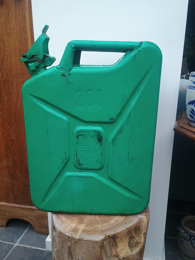 Vintage Fabory Jerrycan 20 Liter - Groen, Ophalen of Verzenden