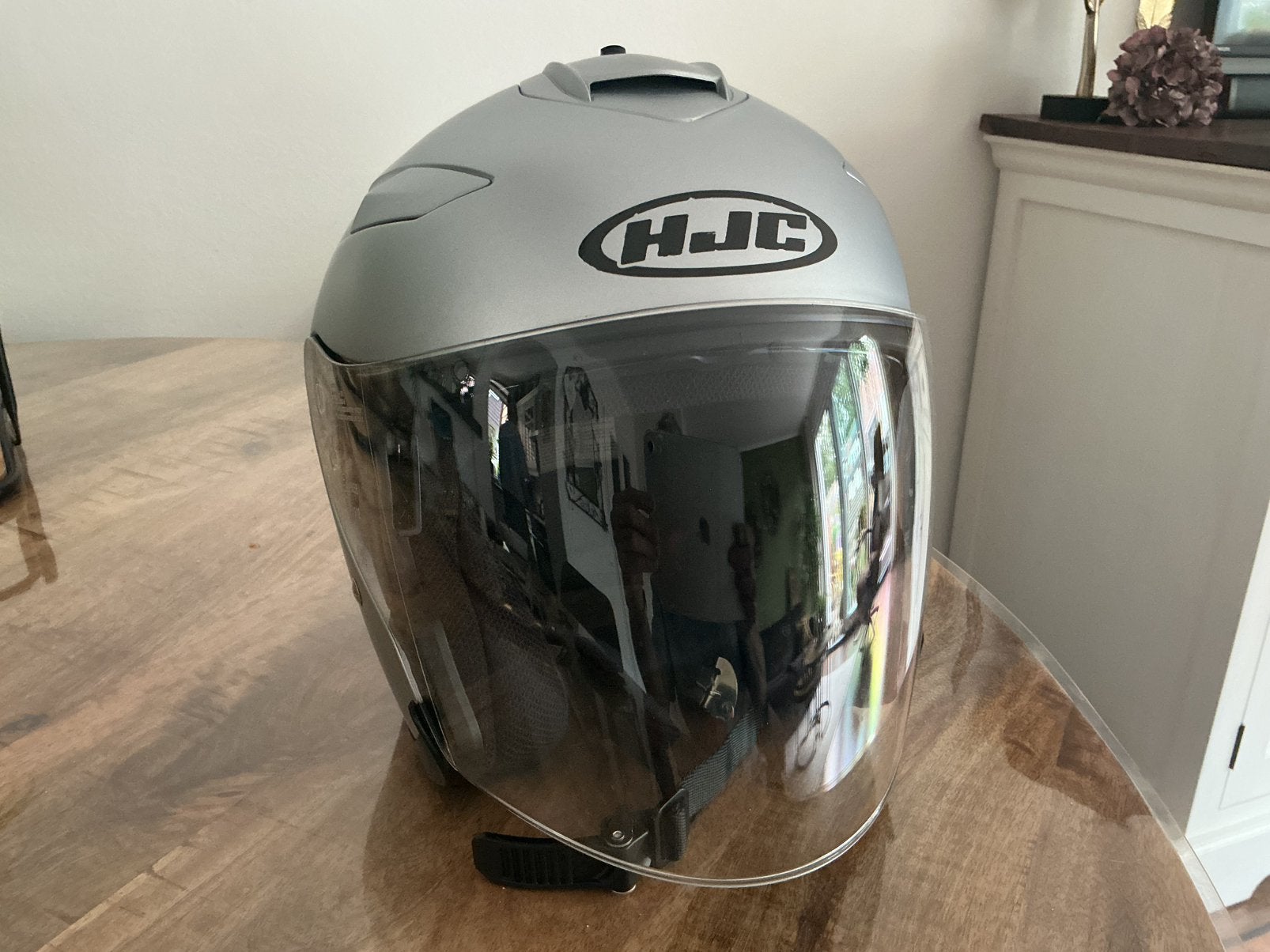 HJC  scooter/brommer helm. Maat S, Ophalen of Verzenden, Zo goed als nieuw, Small