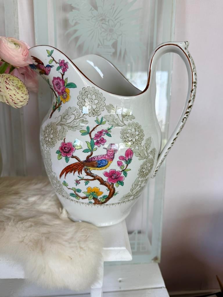 Spode Copeland antieke handbeschilderde kan 30 cm, Antiek en Kunst, Antiek | Vazen, Ophalen