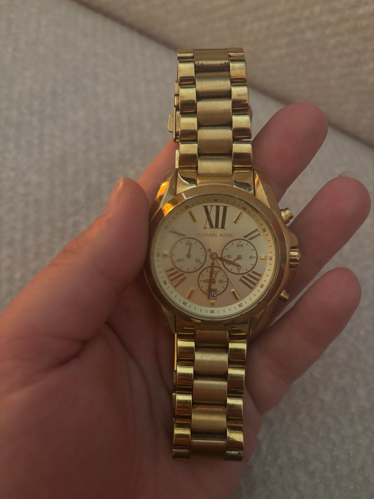 Gouden Michael Kors horloge, Sieraden, Tassen en Uiterlijk, Horloges | Dames, Overige merken, Staal, Gebruikt, Polshorloge