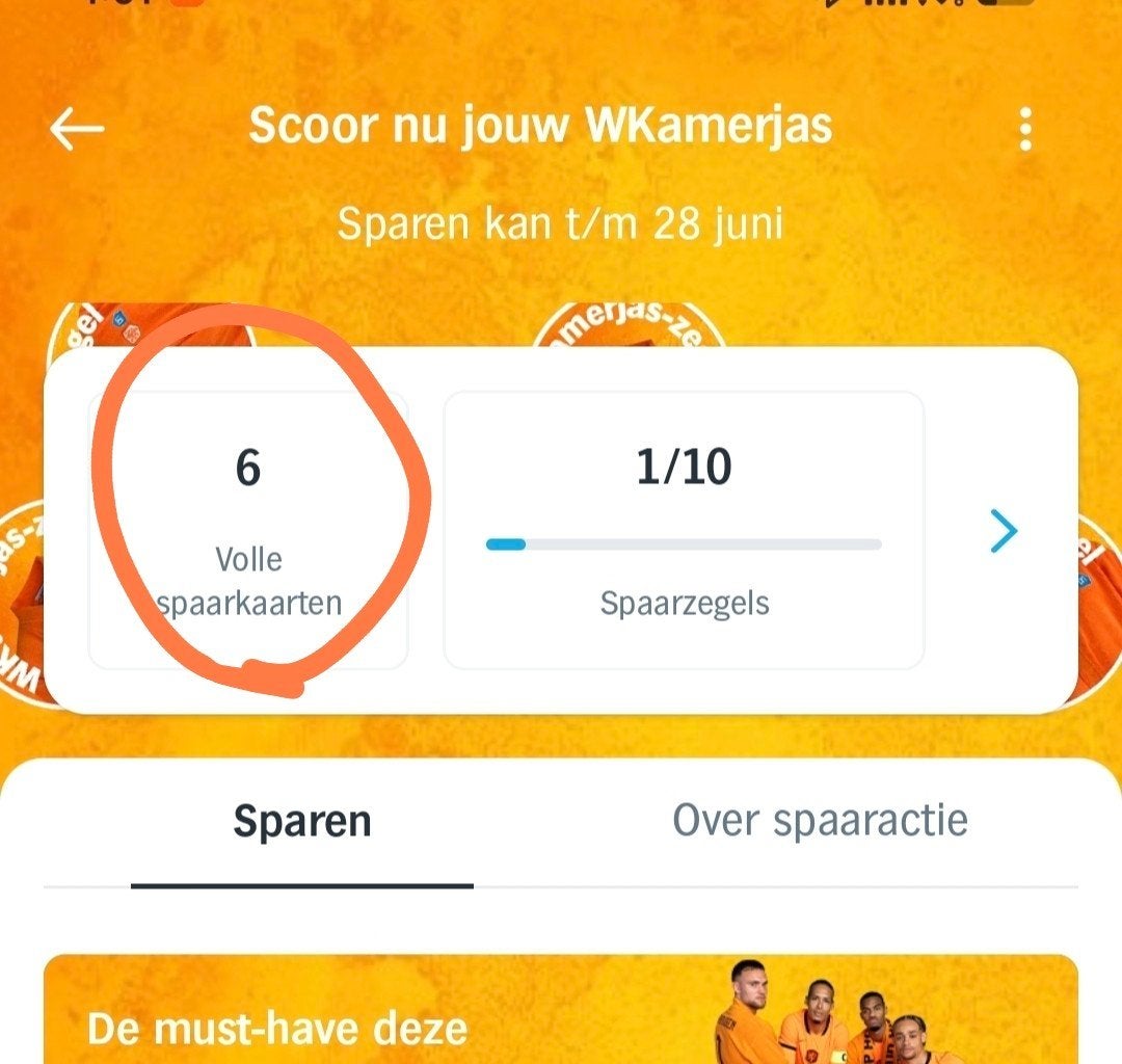 AH WKamerjas Volle SpaarKaarten, Eén persoon
