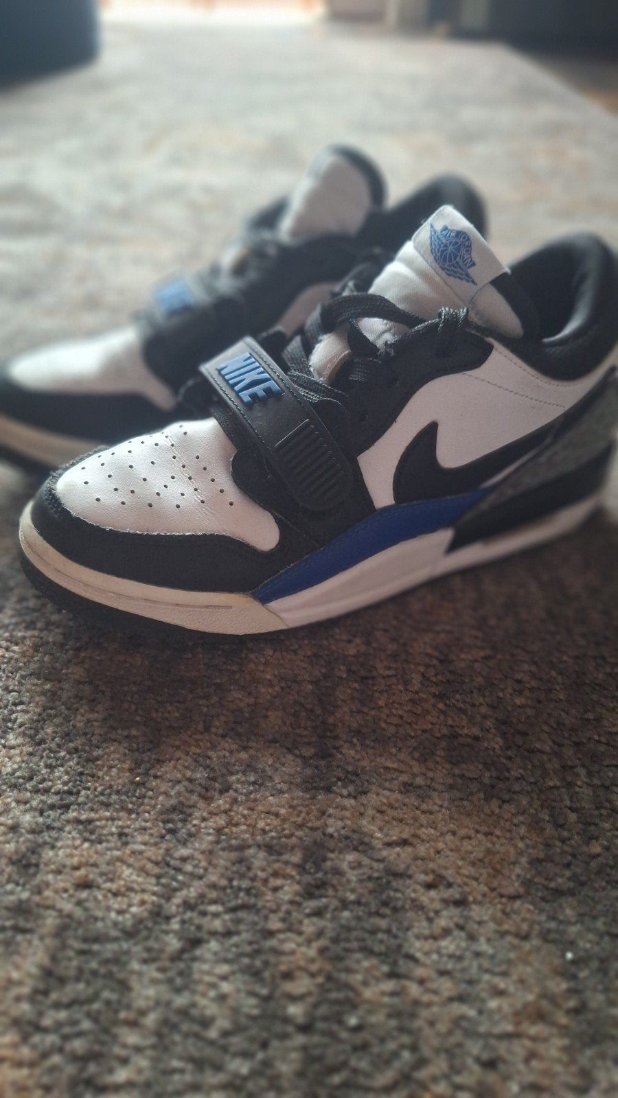 Nike Jordan Legacy 312 Low sneakers - Zwart/Wit/Blauw, Gebruikt, Ophalen of Verzenden, Nike air jordan, Jongen of Meisje