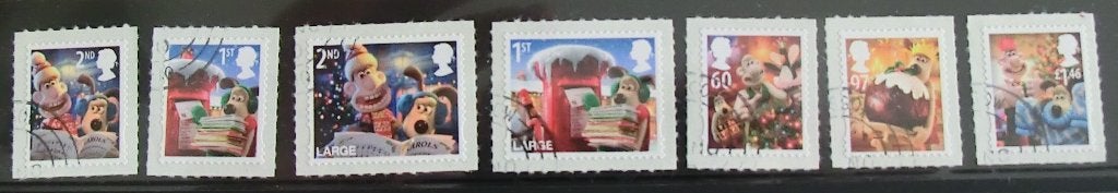 Kerst cpl set op original backing paper, gest, Ophalen of Verzenden, Gestempeld