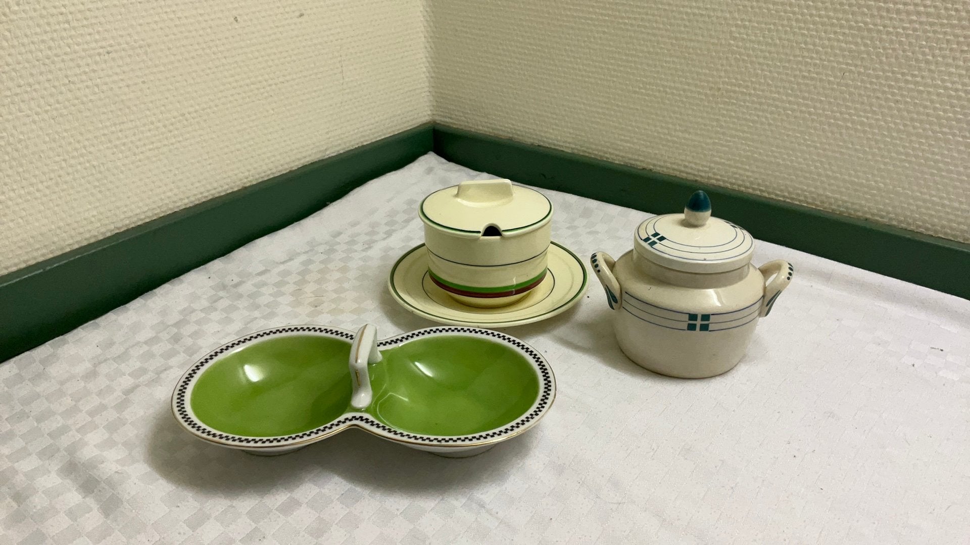 Art deco, jampot, suikerpot, koekjesschaal,jaren 30, Ophalen of Verzenden