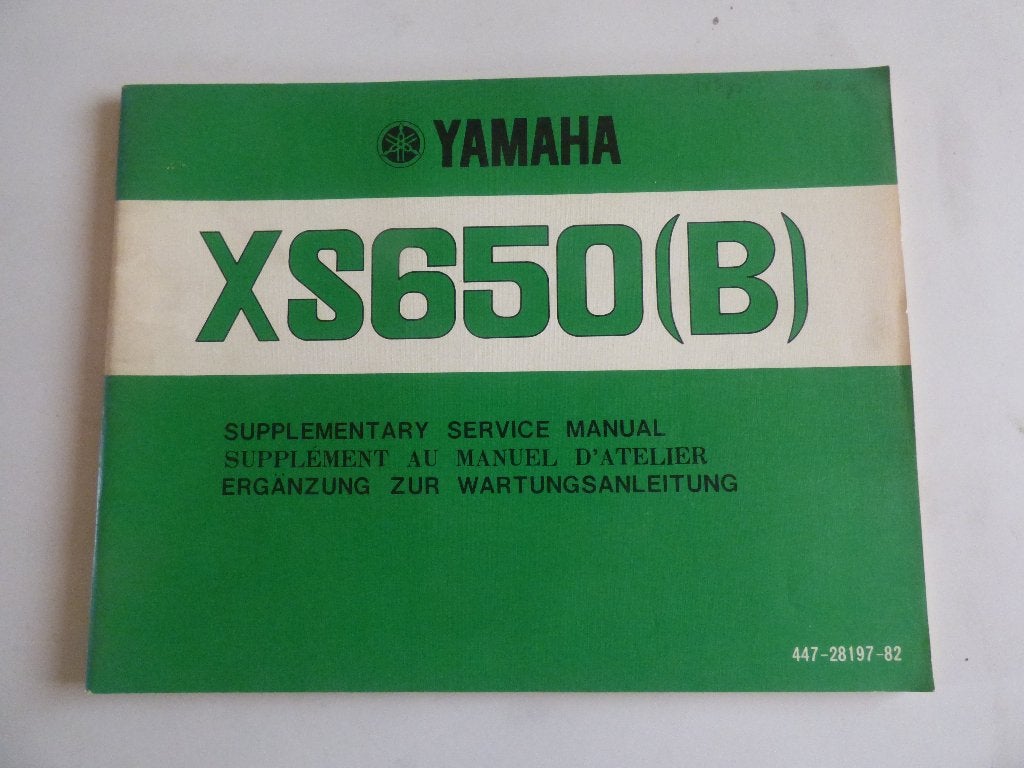 YAMAHA XS650 (B) SERVICEHANLEIDING (447-28197-82), Ophalen of Verzenden, Yamaha