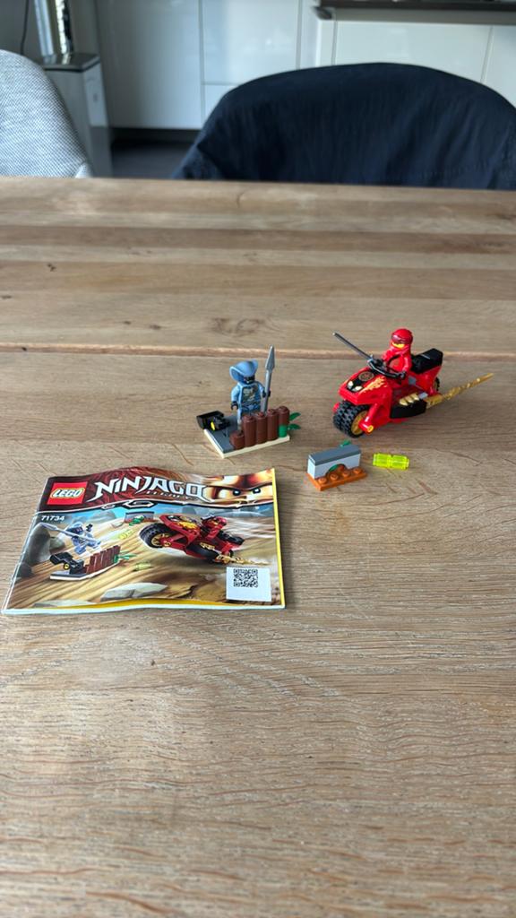 Lego Ninjago 71734 Kai's Klingenmotor, Gebruikt, Lego, Ophalen of Verzenden, Compleet