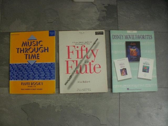 2 muziekboeken dwarsfluit (qwe), Ophalen of Verzenden, Zo goed als nieuw, Populair, Dwarsfluit of Piccolo