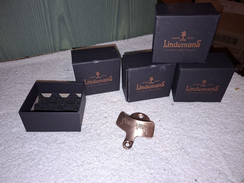 4 Lindemans flessenopeners, nieuw, Ophalen of Verzenden, Nieuw, Flesopener, Overige merken