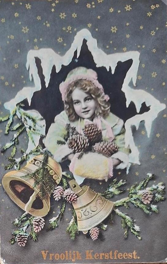 1909- Kersster met Kerstkind, Verzenden, Voor 1920, Gelopen, Kinderen