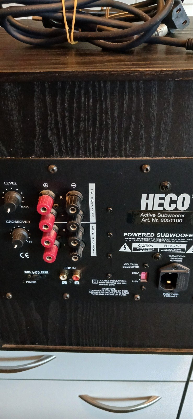 Heco powered subwoofer nr 8051100, Ophalen, Gebruikt, 100 watt of meer