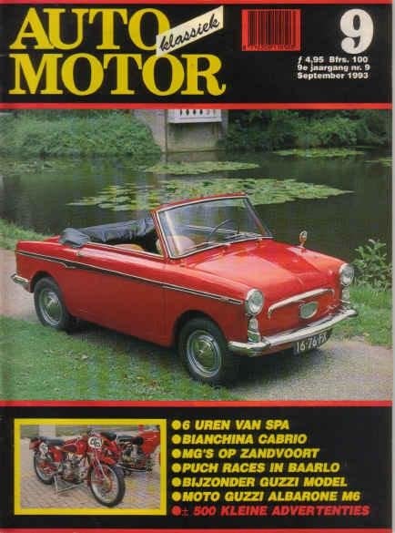 AMK 9 1993 : Autobianchi Bianchina Cabrio - Moto Guzzi M6, Ophalen of Verzenden, Gelezen, Algemeen