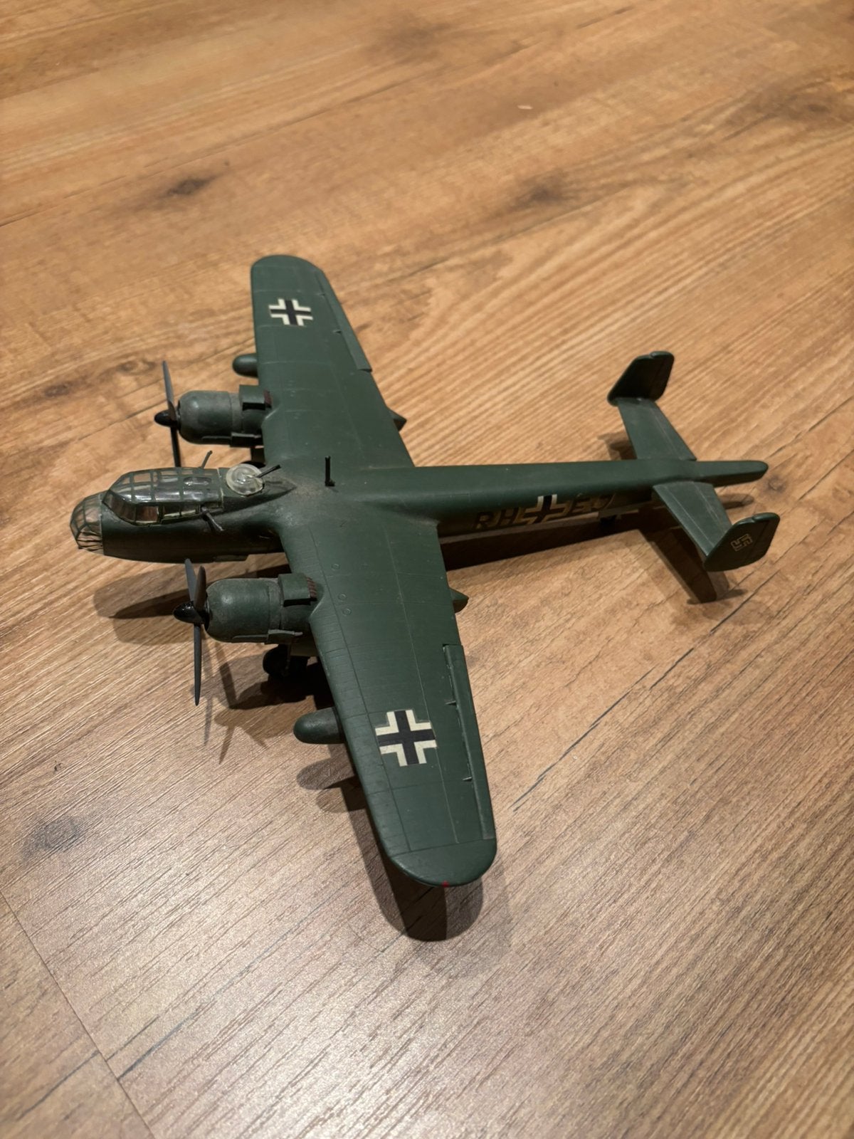 1/72 Dornier Do 217 gebouwd duits model WW2 vliegtuig., 1:72 tot 1:144, Gebruikt, Italeri, Ophalen of Verzenden