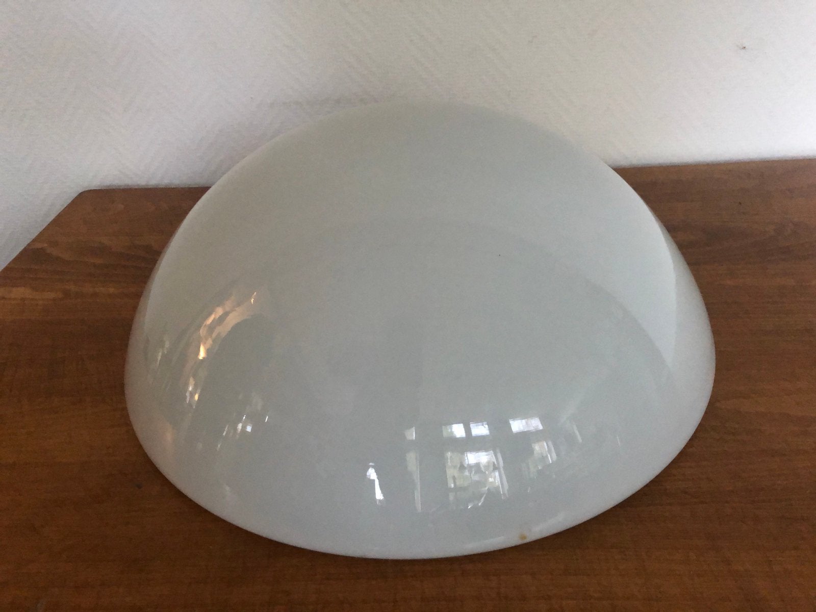 Art deco vintage wit glazen plafonniere , industia rotterdam, Ophalen