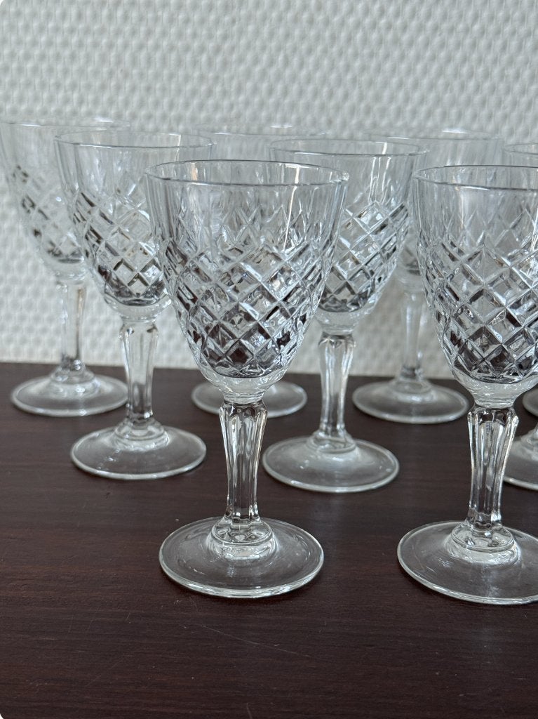 Luminarc Ruit Geslepen Glazen Borrelglaasjes, Glas, Glas of Glazen, Ophalen of Verzenden, Overige stijlen, Glas