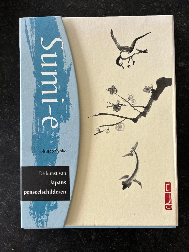 sumi-e de kunst van japans penseelschilderenkit, Overige typen, Ophalen of Verzenden, Papier/karton, Japan