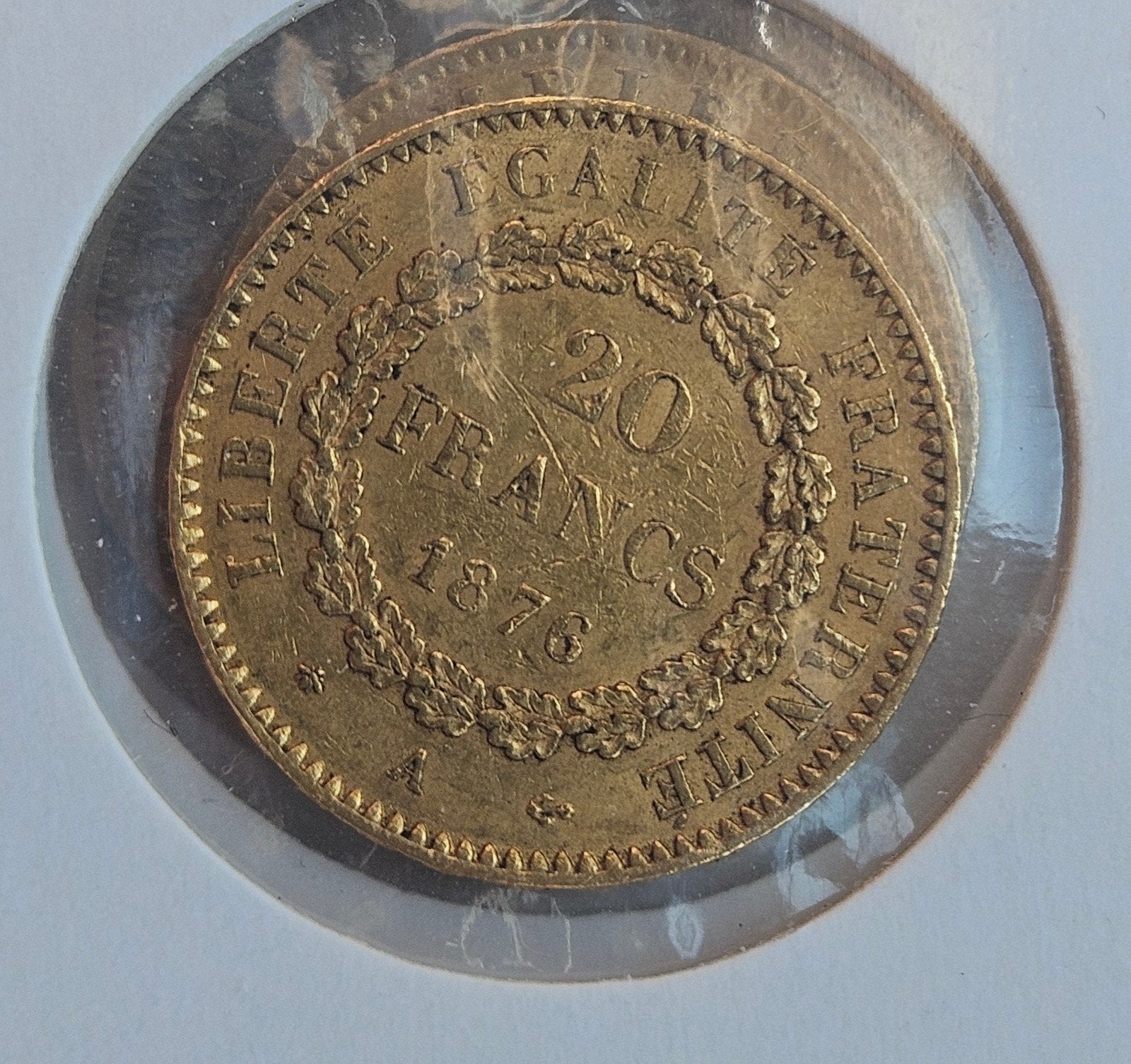 gouden 20 francs 1876, Ophalen of Verzenden, Frankrijk, Goud