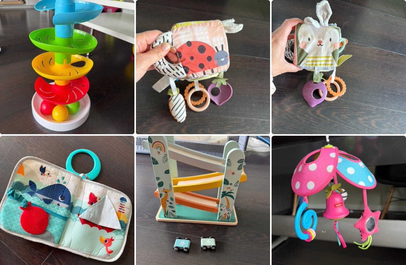 Speelgoedpakket baby 6–18 maanden – 5 speeltjes – €20, Ophalen, Gebruikt, Overige typen, Met geluid