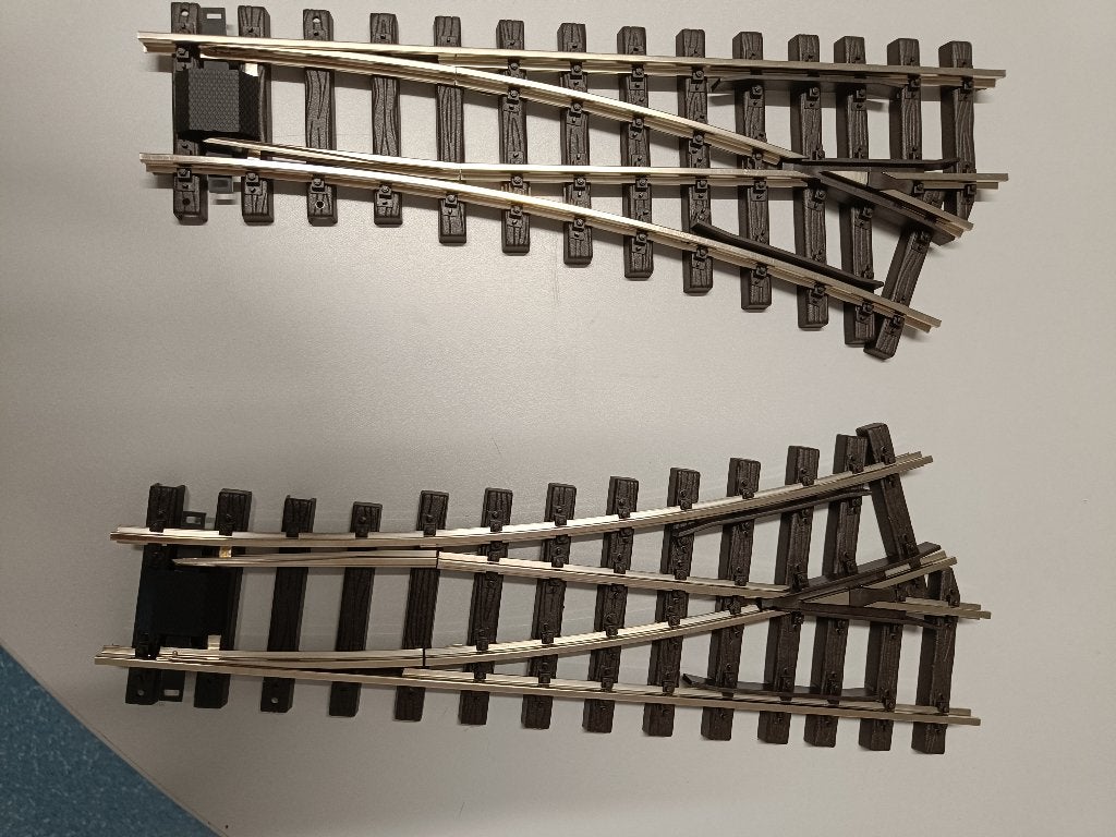 NIEUW Spoor G Vernikkelde wissel NIEUW:, Overige merken, Wisselstroom, Nieuw, Rails