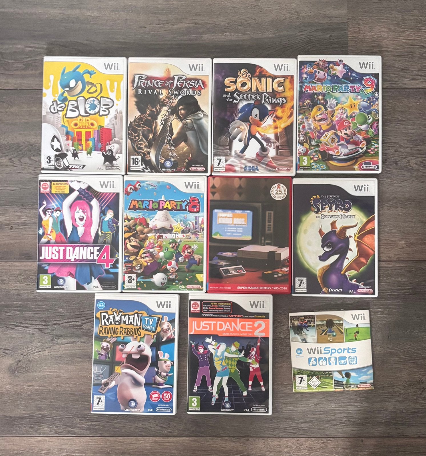 Nintendo Wii spellenbundel – Mario Party 8 & 9, Wii Sports, 3 spelers of meer, Ophalen of Verzenden, Zo goed als nieuw, Vanaf 3 jaar